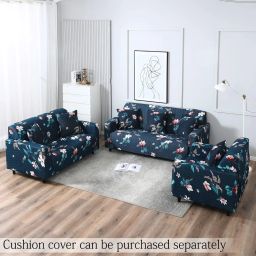 Polycotton, Polyester Floral 3+1+1 Seater Sofa Cover-picture-24