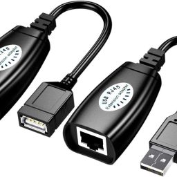 WiredCom USB Male to Female rj45 150Ft USB 2.0 LAN Extension Adapter Lan Adapter-3