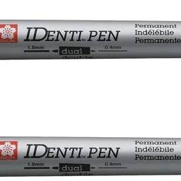 TWIN TIP PERMANENT MARKER BLACK , FINE/EXTRA FINE TIPS, WATERPROOF, LOW-ODOR,-image-1