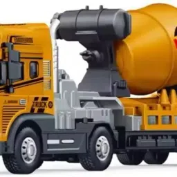 Friction Powered Cement Mixture Construction Truck Toy with Light Sound for Kids-image-78