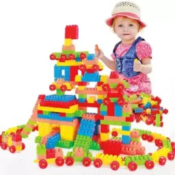 Building Blocks for Kids, 60 Pcs, Best Gift Toy (52 Block +8 Wheels)-picture-22