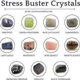 Stress Busters Crystal Bag – Reiki Crystal Healing Stones Regular Asymmetrical Crystal Pebbles-image-50