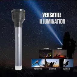 zeno volt 2 in 1 Long Distance Led Torch Up to 1 Km high power Rechargeable Battery Torch image 5