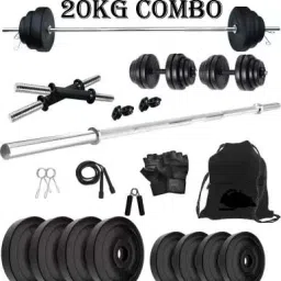 20 kg 20 Kg Home with Straight Rod & Accessories Home Gym Combo-image-30