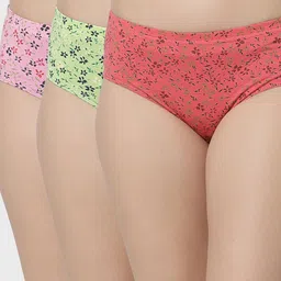 floret Pack of 3 Women Hipster Multicolor Panty-picture-5