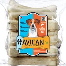 Dog Rawhide Calcium Bones Pack Of 6 Pieces (600 Gm) Dog Chews (Size 6") Chicken Dog Chew-58