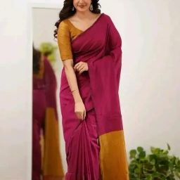Color Block Daily Wear Pure Cotton Saree-image-56