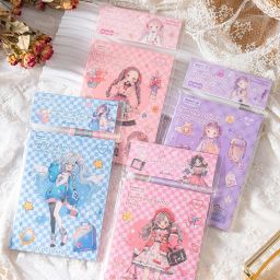 5 cm Pack of 1 Book,Sweet Love Gentle Series Cartoon Cute Two-Dimensional Girl's Reusable Sticker-image-41