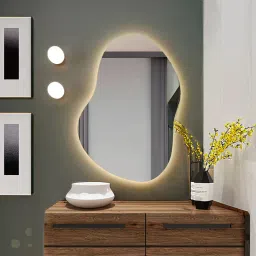 ledmirror.in Wavy LED Backlit Mirror Designer Flower Shape for-picture-1