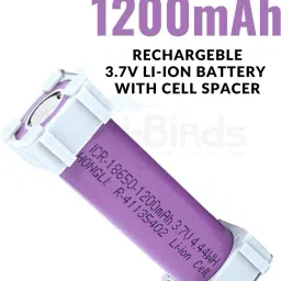 High quality Rechargeable Lithium Ion 18650 Cell 3.7V 1200mAh 3C DIY Charging Power Bank and Camera, Neckfan, F95 Fan, Mic etc (not AAA or AA) Power Supply with Cell Spacer Holder Battery-image-75