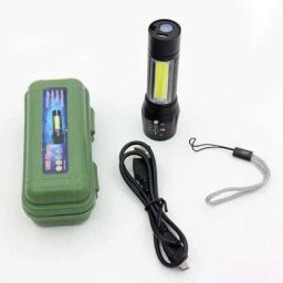 Super Bright Mini Rechargeable Torchlight Super Bright Pocket Mini Zoom Cob 2 hrs Flood Lamp Emergency Light-image-9