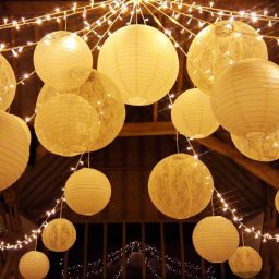 Hanging paper White Lantern 10Pack of L 12 inch 33 White Paper Hanging Lantern-29