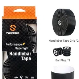 Toseek Carbon PU Handlebar Tape Bicycle Handle Grip-5