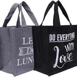2 Pieces Men's and Women's Reusable Eco-Friendly Multipurpose Jute Hand Bag / Pack of 2 Grocery Bags-image-2