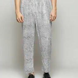 Block Print Herringbone Pants-image-70