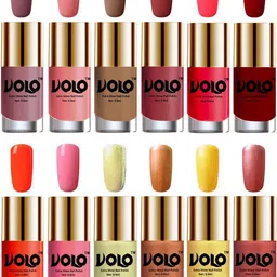 VOLO Set Of 12 Extra Shine Nail Polish- 9.9ml Each-Combo-No-240-1