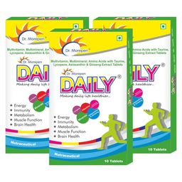 Dr. Morepen Set Of 3 Daily Multivitamin Tablet For Immunity - 10 Veg Tablets Each-21
