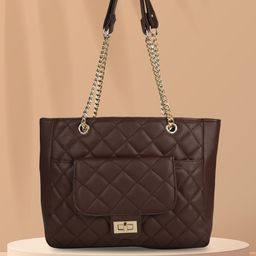 MINI WESST PU Structured Handheld Bag with Quilted-image-64