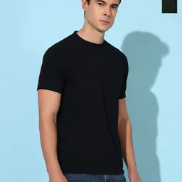 Metronaut Men Pack of 2 Solid Round Neck Slim Fit T-shirts-image-42