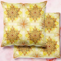 ArtzFolio Multicoloured Set of 2 Square Cushion Covers-19