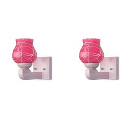 Somil Premium Designer Glass Wall / Night Lamp Elegant & Stylish Dcor Accent for Modern Interiors, color- Pink, White, Size- 20 X 25 X 20.5 CM-image-22