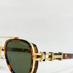 ZAADRAN Unisex Aviator Sunglasses with Polarised and UV Protected Lens Z-DAPPER-GREEN image 3