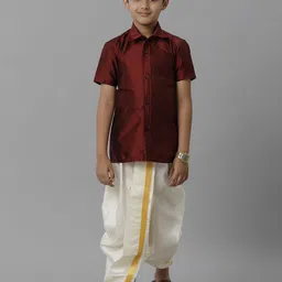 Ramraj Boys Shirt with Dhoti Pants-17