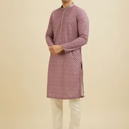 Manyavar Men Embroidered Regular Sequinned Kurta with Pyjamas image 4