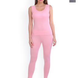 SELFCARE Women Pack Of 2 Moisture-Wicking Sleeveless Thermal Set-image-126