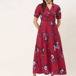 Mast & Harbour Floral Printed A-Line Maxi Dress-picture-26