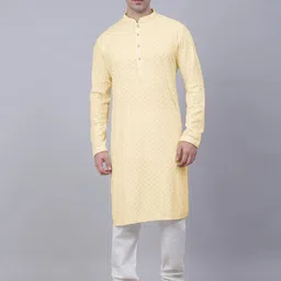 KUNDALI KAKSHAY Ethnic Motifs Embroidered Mandarin Collar Sequnnied Straight Kurta-image-42