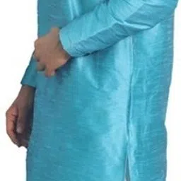House of Aqss Men Regular Dupion Silk Kurta with Pyjamas image 2