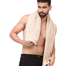 Dollar Cream-Coloured Bamboo 600 GSM Bath Towel-12