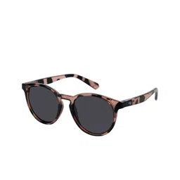 Woggles Unisex Radon Black Round Sunglasses with Polarised Lens WOSG-PRO-3434C4-55