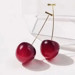 Celestique Cherry Quirky Shaped Korean Drop Earrings-54
