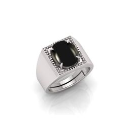 todani jems 9.25 Ratti Agate Stone Original Certified Hakik Gemstone Silver Plated | Adjustable Ring-picture-18