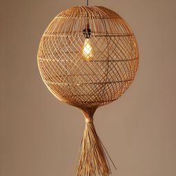 HABERE INDIA Brown Textured Ceiling Lamp-image-17