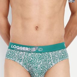 LOGGERHEAD Pack Of 2 Printed Mid Rise Briefs - LHPB006-Black-Pista-Black-Pista-5