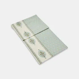 Fabindia Blue & White Floral Long Door Curtain-image-54