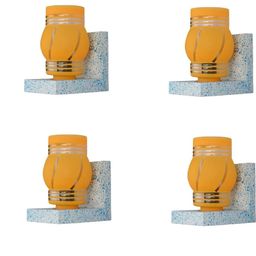 SOMIL Yellow Glass Cylinder Printed Wall Lamps-image-71