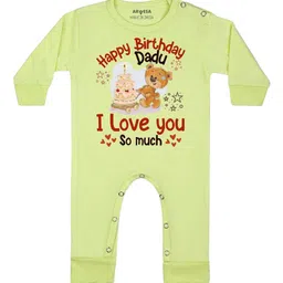 Arvesa Happy Birthday Dadu Printed Bodysuit-image-87