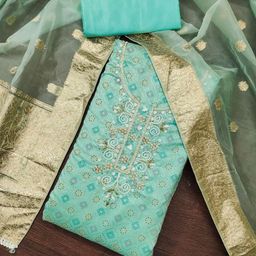 ASISA Embroidered Pure Cotton Unstitched Dress Material-image-97