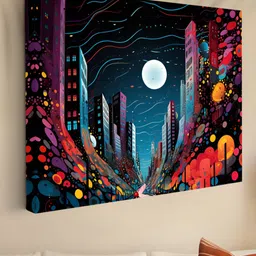 Myntra Elegant Homes Multicoloured 1 Piece Canvas Wall Paintings-image-53