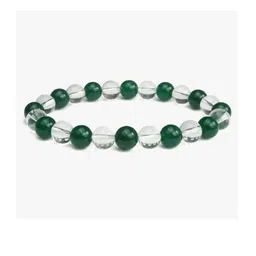 VIBESLE Unisex Clear & Aventurine Crystals Bracelet-image-87