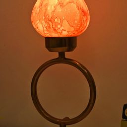 SOMIL Orange Printed Glass Cylindrical Shaped Table Lamp-image-81