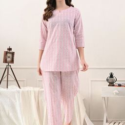 Dreambe Women Pure Cotton Night suit-picture-49