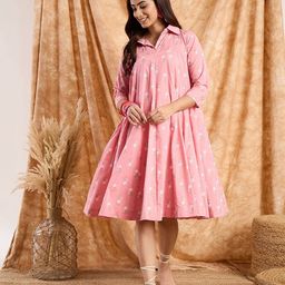 InWeave Women Floral Print Fit & Flare Midi Dress-image-15