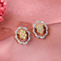 GIVA Diamond Floral Earrings-image-10