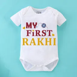 BLUSHES Infants Printed Pure Cotton Round Neck Bodysuit-image-43