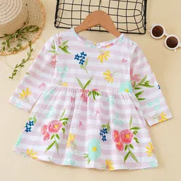 INCLUD Girls Striped Fit & Flare Dress-image-22